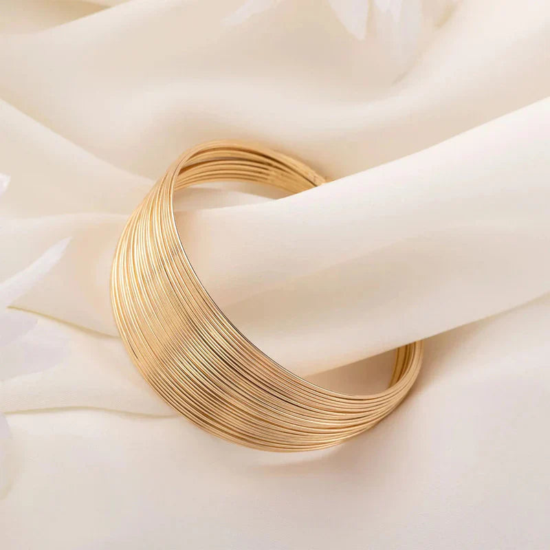 Wired gold plated cuff