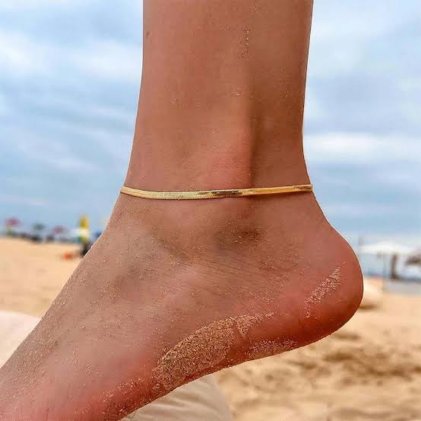 Sleek Anti-Tarnish Snake Chain Anklet