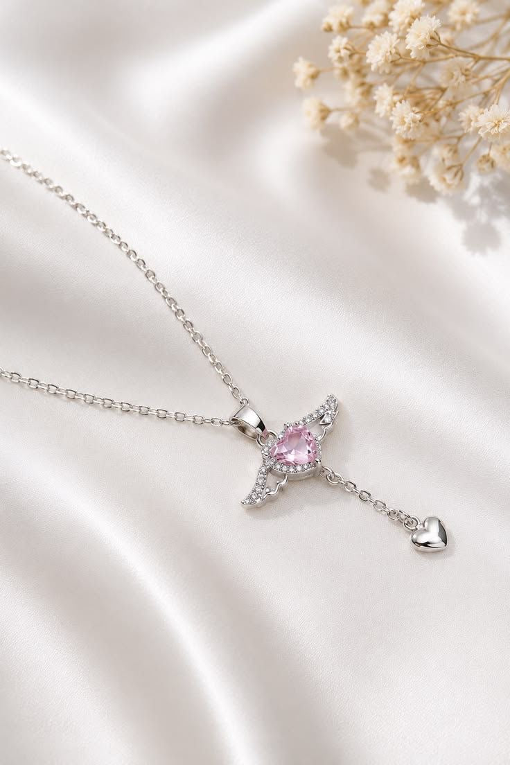 Angle Wings Heart Necklace