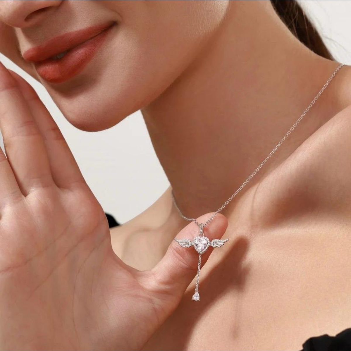 Angle Wings Heart Necklace