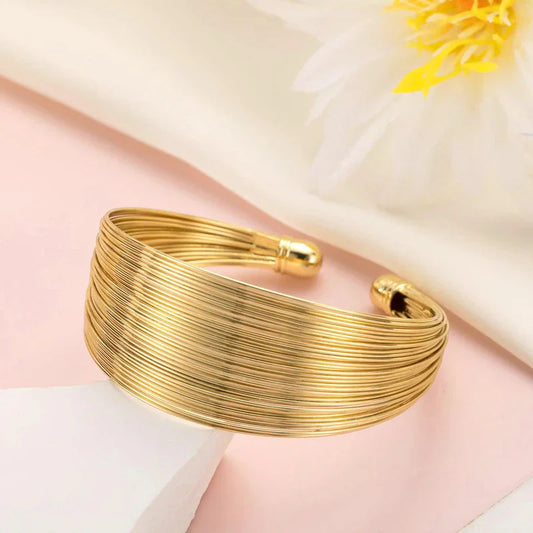 Wired gold plated cuff