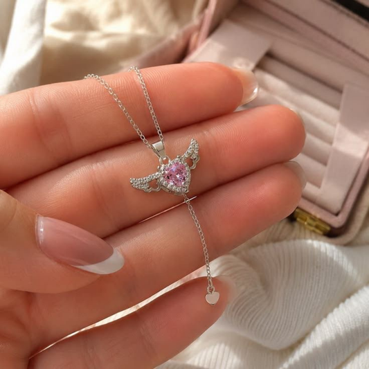 Angle Wings Heart Necklace