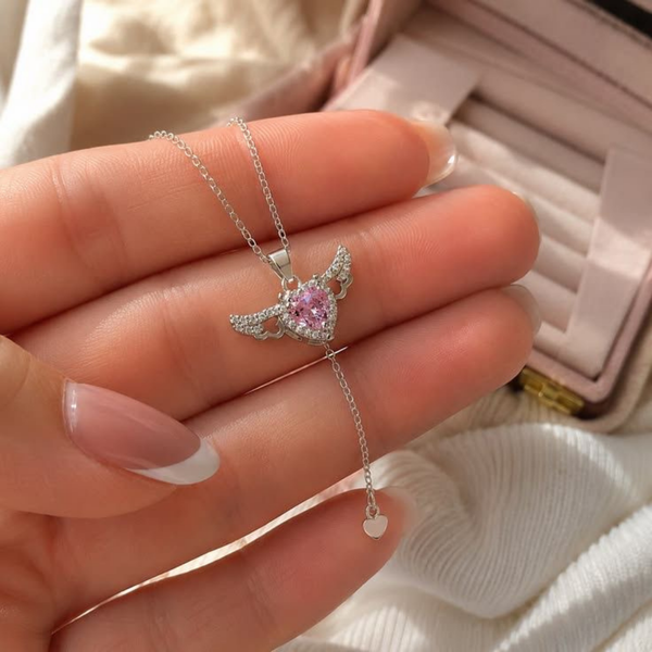 Angle Wings Heart Necklace